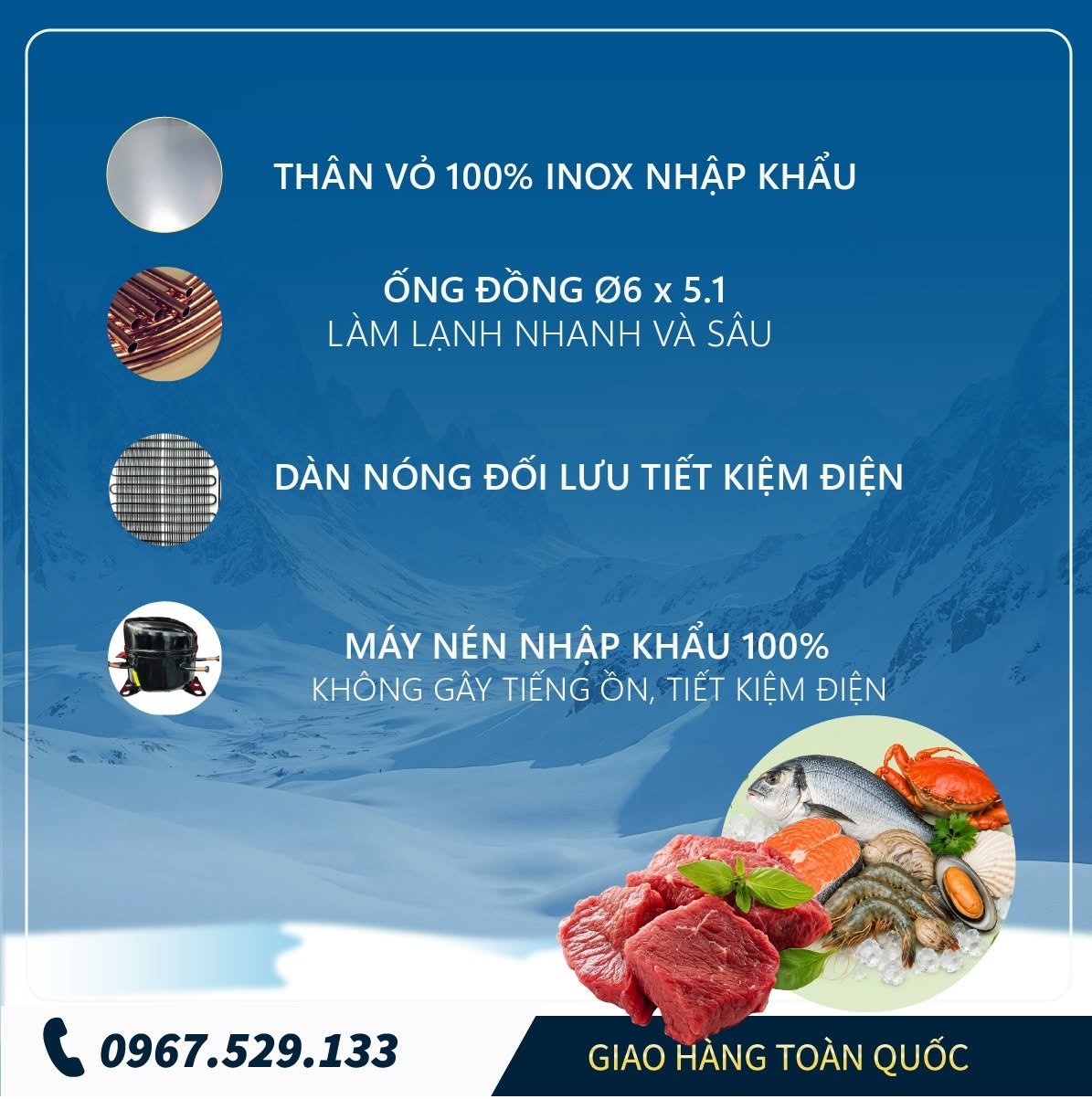 Tủ đông Kim Long – Giải pháp bảo quản thực phẩm hiệu quả, tiết kiệm điện - tối ưu chi phí 3 tu dong 2